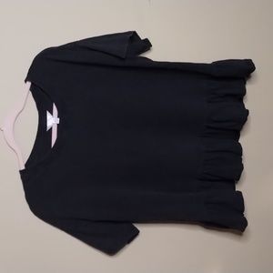 Time and Tru Ruffle hem, short sleeve, crew neck t-shirt